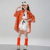 Vestido de Dança de Rua Infantil para Meninas Roupa de Dança Jazz para Meninos Hiphop Manga Curta Vestido Infantil de Hiphop para Apresentação