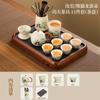 Conjunto de Chá Kung Fu Cerâmica Ru Retro Chinês Moda Nacional Novo Conjunto Bandeja de Chá Cerâmica Doméstico Negócios Presente Logo Personalizado