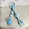 Llavero de Bolsa de Cerámica Tejida a Mano de Jingdezhen, Colgante Creativo de Anilla de Resorte, Venta al por Mayor de Pequeños Regalos Culturales y Creativos