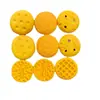 Juego de comida accesorios de resina de galleta redonda material DIY de pegamento de crema carcasa de teléfono móvil casera accesorios para pasador de pelo
