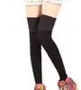 Calcetines altos 4670 otoño e invierno color liso a rayas calcetines largos para mujer calcetines altos moldeadores de pierna estilo universitario