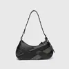 2025 Nueva Moda Nicho Retro Marrón Negro Chica Popular Bolso de Axila para Motociclista Bolso de Hombro Versátil para Mujer Bolso Baguette
