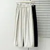 Pantalones de pierna ancha talla plus 100 kg Nuevo estilo de verano para chicas con sobrepeso, corte holgado casual, pantalones cortos con ribete de encaje 0528