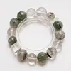 [Luz do Lago e Cor da Montanha] Pulseira de Cristal Branco Natural Feminina Cristal Verde Cabelo Cristal Verde Fantasma Moda Pulseira de Alto Padrão Atacado