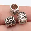 9,3x8,9x8,9mm Diâmetro do furo aprox. 5,7mm 1,2g Cor prata antigo Contas com furo grande de trevo de quatro folhas oco