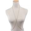 Corrente de peito sexy transfronteiriça moda praia colar multicamadas cruz corpo corrente europeu e americano strass jóias corpo corrente