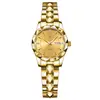 Fabricante de Relojes Binbang Acero Inoxidable Negocios Doble Calendario Resistente al Agua Reloj para Hombre Reloj Color Oro Rico