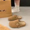 Zapatillas Boken para mujer, nuevo estilo otoño 2026, de exterior con punta abierta, zapatillas frescas de otoño, zapatos estilo francés con suela gruesa Birkenstock