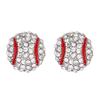 Collar y Pendientes de Juego de Pelota Nuevo Transfronterizo para Hombres y Mujeres Estilo Europeo y Americano Diseño Creativo Pendientes de Béisbol Conjunto de Joyería