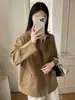Gabardina de algodón lavado de doble botonadura estilo coreano para mujer, nueva moda primavera y otoño 2026, corte holgado, entallada en la cintura, top adelgazante