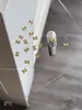 Arte de Unha Laço Joia de Liga Tridimensional Luxo Leve Dourado e Prateado Borboleta Oca Rebite Diamante de Unha Decoração Atacado