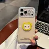 Anillo Soporte de Gato Lindo Adecuado para Funda de Teléfono Apple 17 Pro Max con Agujeros de Precisión Imd para Niñas iPhone 17/16