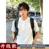 Camiseta Casual Masculina Manga Curta com Gola Henry Estilo Old Money, Nova de Verão, Solta, Respirável, Relaxada, Versátil, Tecido Fino