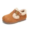 Sapatos Birkenstock para Bebê Menina 2026 Outono/Inverno Novo Estilo Sapatos de Algodão para Crianças com Pelúcia Solado Macio Sapatos para Bebês Andadores Sapatos Felpudos para Meninas