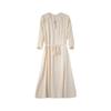 Vestido francés de alta gama con ácido triacético, estilo dulce y picante, ropa de mujer de verano con cordones, falda larga blanca y negra