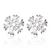 S925 Prata Árvore Da Neve Moda Elegante Floco De Neve Brincos All-match Novo Ear-less Trendy Niche High-end Design Sense Brincos