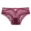Ropa Interior Suave Cómoda de Lujo Transfronteriza Sexy Encaje Bragas Eróticas para Mujer Huecas con Lazo Transpirables