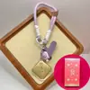Colgante para Llave de Teléfono Dorado de Paz y Alegría Decoración de Princesa Por Favor Hazte Rico Colgante al por Mayor Tráfico de Tiktok Regalo