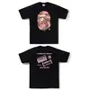 Marca de Ropa Masculina Japonesa de Moda Edición Limitada para el Día de San Valentín Camiseta Redonda de Manga Corta con Cabeza de Mono