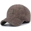 Boné de Baseball com Bico de Pato, Quente para Homens, Forrado com Lã, Espessado, à Prova de Frio, à Prova de Vento, com Proteção para Orelhas, para Viagens ao Ar Livre e Lazer