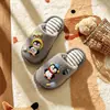 Pantuflas de Algodón Lindas de Pingüino para Niños y Niñas, Otoño/Invierno para Interiores del Hogar, Pantuflas Suaves para Bebés y Padres e Hijos