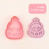 Molde para Galletas 3D Burbuja Linda Serie de Dibujos Animados Realista Molde de Estampado para Galletas Fondant DIY Esencial para Uso en Casa