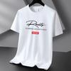 Venta al por mayor de fábrica camiseta de algodón de verano de manga corta para hombre y mujer manga media moda casual chaqueta de estudiante talla grande camiseta básica generación cabello
