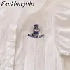 El nuevo y elegante vestido tipo polo de FHW para niñas, estilo universitario, es una versión coreana de moda para el verano con pliegues bordados.