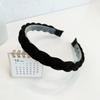 Diadema de Tela de Color Sólido para Mujeres Coreanas Accesorios para el Cabello Trenza Trenzada Diadema Sello para el Cabello Plástico de Moda Pinza para el Cabello Dentada F804