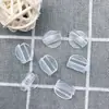 Tipo aberto cor preta transparente corda de borracha para cabelo acessórios adesivos fivela de conexão diy fivela de fundo plano tipo aberto diâmetro interno 3mm