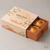 Caixa de confeitaria tipo gaveta personalização de marca fábrica de origem capa dura requintada papel importado espesso embalagem crocante de gema de ovo