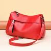 Bolso pequeño de cuero suave para mujer, nuevo estilo 2024, de moda, de gran capacidad, multicapa, para madres de mediana edad, bolso de hombro.