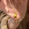 Nuevo Caballo Dorado 2025 para Triunfar y Tener Dinero para Gastar Colgante de Caballo Dorado Collar Sencillo y Moderno para Clavícula Accesorios