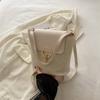 Bolsas para Mujer 2024 Nuevo Estilo Bolsos Personalizados Casual Simple Estilo Occidental Cierre Bolso de Hombro Puntadas Cuadriculadas Bolso Cruzado