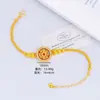 Pulseira Bússola Giratória Dupla Cabaça Joia Dourada Escovada Mesmo Estilo da Loja de Ouro Nova Pulseira Giratória Estilo Chinês Sorte e Prosperidade Feminina