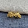 Pendientes Asimétricos de Plata de Ley 925 con Aguja, Esmalte Blanco Fresco, Margarita, Abeja y Pato Mandarín