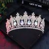 Corona Real de Diamantes Barrocos Tocado de Novia Corona de Pedrería Accesorios para Banquetes de Boda Desfiles de Moda Venta al por Mayor