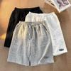 Fabricante Directo Shorts Deportivos Estampados con Letras de Espuma Americana para Hombre Transpirables Holgados Pantalones Casuales de Playa