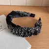 Diadema de Motociclista Estilo Coreano Resistente con Pedrería para Chicas Geniales, Diadema Versátil Plisada de Corte Alto con un Estilo Moderno