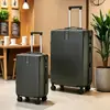 Maleta de 26 pulgadas muy elegante y duradera con cerradura de combinación y ruedas multidireccionales, gran capacidad, estuche de viaje de PC, 20 pulgadas.