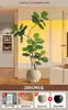 2026 Planta Verde Realista Higuera de Hoja de Violín Maceta de Piso Planta de Interior Grande Planta Biónica Adorno Decoración de Sala de Estar Flor Árbol Falso