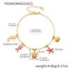 Omaca 5A Zircônia Polvo Estilo Oceano DIY Pingente com Múltiplos Acessórios Pulseira Tornozeleira Colar Conjunto de Aço Inoxidável