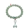 Pulseras de Ágata Natural al por Mayor, Pulseras de Piedra Preciosa Color Jade con Cuentas Redondas, Pasables para Inspección, Joyería de Pulseras de Ágata con Cuentas Redondas