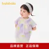 Camiseta de Manga Corta para Bebé Niña Balabala Top Ropa Nueva de Verano 2024 Dulce, a la Moda, Linda y Elegante