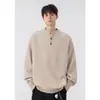 Moletom Nasa American Retro Cor Pura Gola Redonda Primavera e Outono Marca Tendência Malha Solta Tamanho Grande Casual Quente