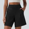 Shorts vaqueros elásticos en cuatro direcciones para mujer para comercio exterior transfronterizo, de verano, cintura alta, adelgazantes, holgados, pierna ancha, deportivos casuales, ropa exterior
