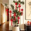 Decorações Pendentes de Lanterna Vermelha de Ano Novo 2026 Ano do Cavalo Novo Modelo Decorações de Festival da Primavera Enfeites Pendentes para Árvore de Ano Novo Artigos de Ano Novo
