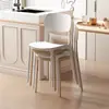 Silla de Plástico para Uso Doméstico, Silla Nordica Engrosada para Comedor con Respaldo, Silla de Negocios para Mesa de Comedor, Taburete Moderno Sencillo Sin