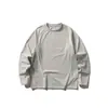 Camiseta básica de manga larga con retazos para exteriores, secado rápido, corte holgado, unisex, top atlético, LST3230