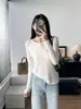 ¡Camiseta base transpirable y térmica con cuello ligeramente abierto! Camiseta de manga larga, corte holgado, adelgazante, versátil, nuevo modelo de principios de otoño 26 H090106
